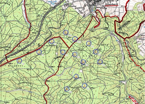 Mögliche Standorte der Windkraftanlagen